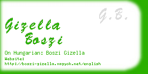 gizella boszi business card